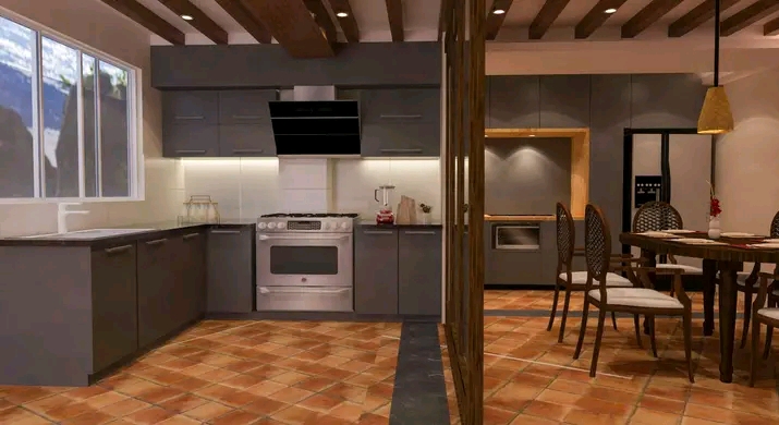 (Contemporary Kitchen and Dining Fusion)