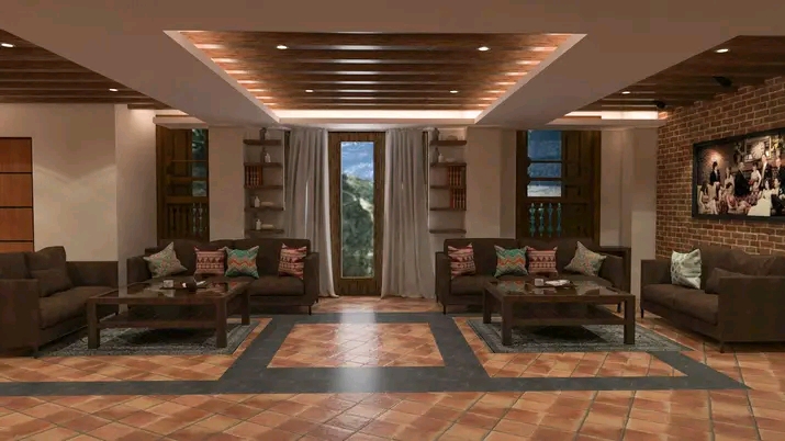 (Contemporary Lounge with Symmetry)