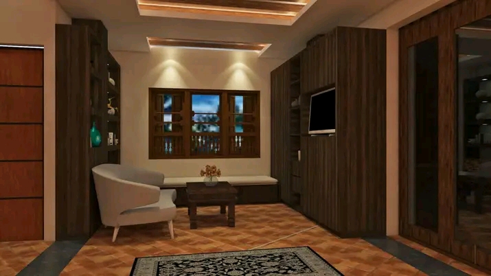 (Sophisticated Corner Office and Reading Book)