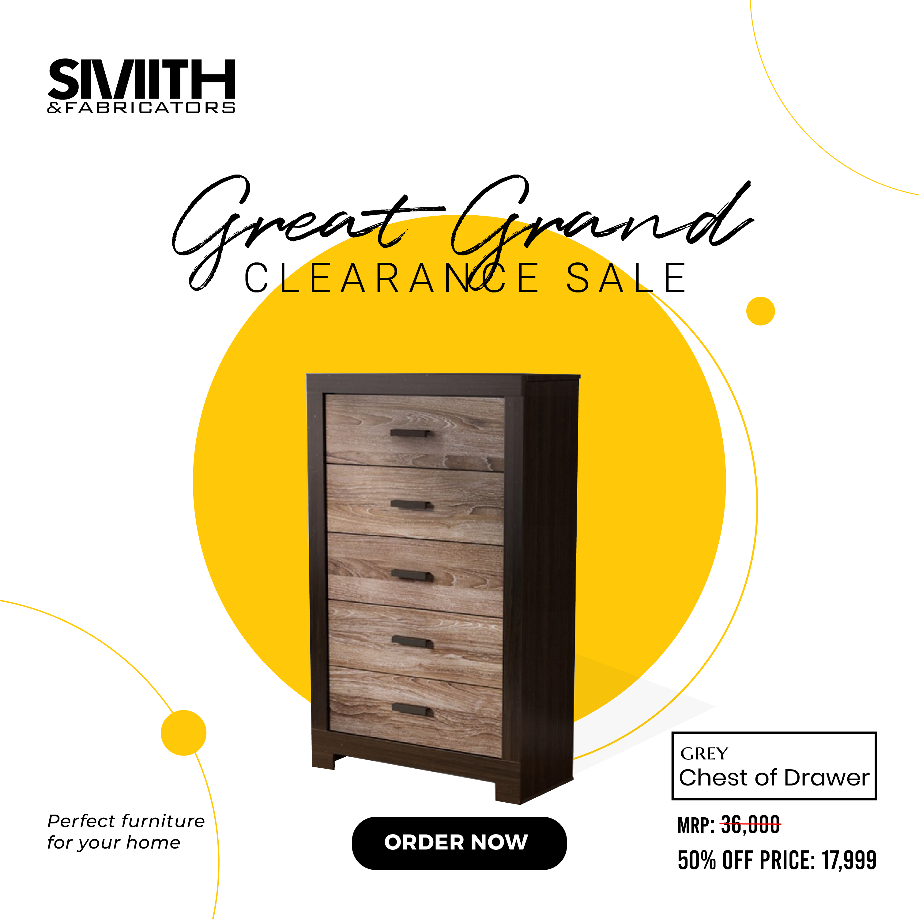 Grey Chest Of Drawer