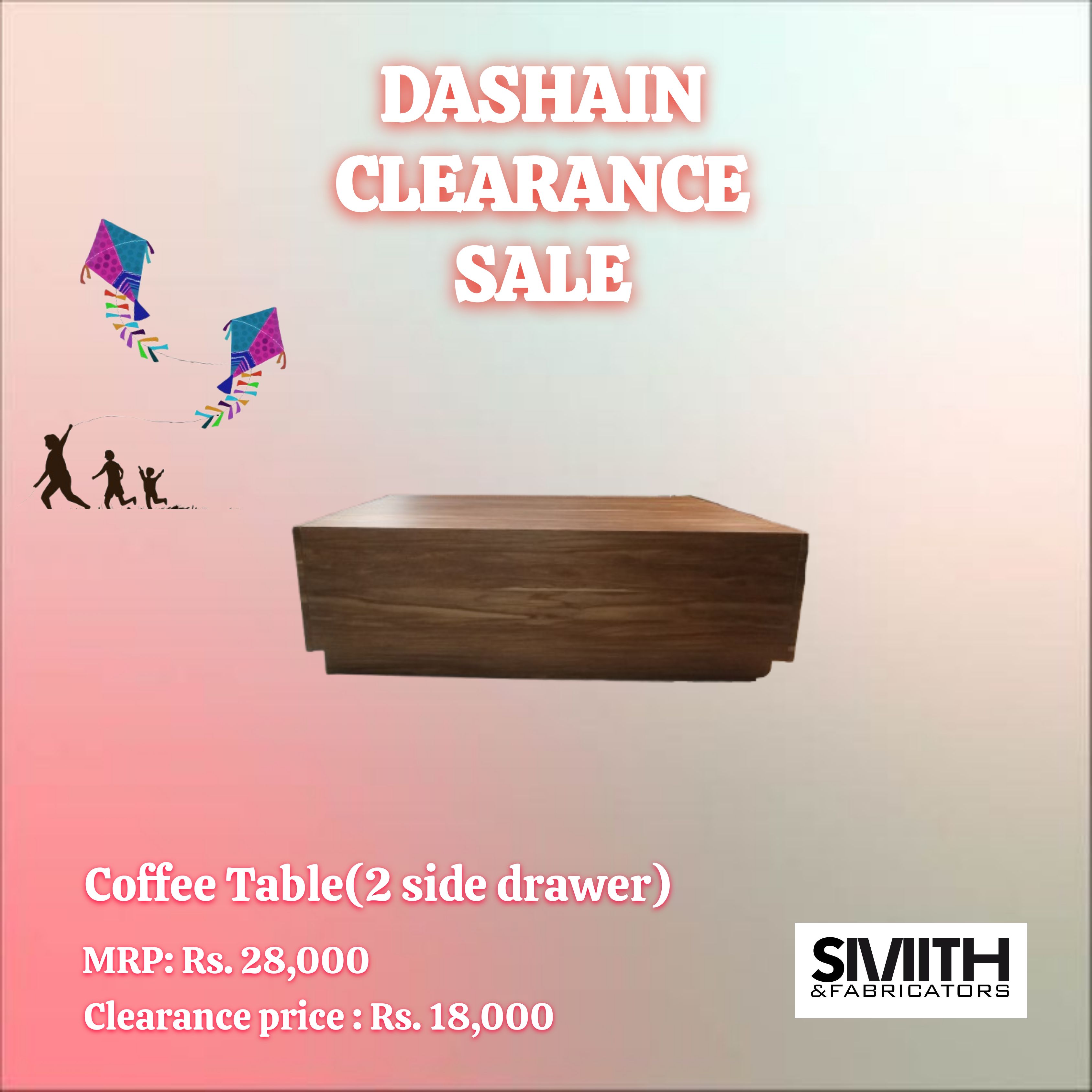 Coffee Table(2 side drawer)