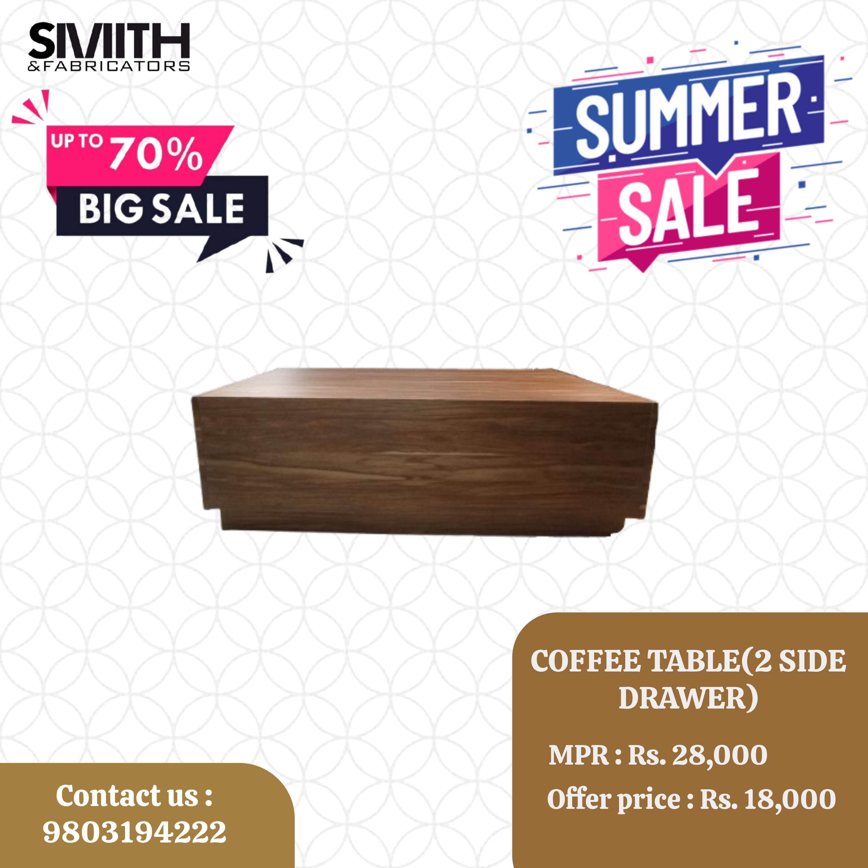 Coffee Table(2 side drawer)